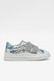 Children's Unisex Silver Kids Sneaker with Glitter Detail and Velcro Comfortable Fit - 4