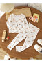 Girls White Heart Print T-Shirt and Pyjama Set