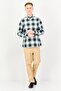Men Tailored Fit Long Sleeve Plaid Dress Shirt, Multicolor - 4