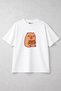 Capybara Printed Unisex White Loose Fit T-Shirt – Oversize Cut 100% Cotton T-Shirt - 2