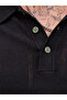 Black Structure Knit Polo - 2