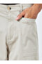 Men Beige Baggy Fit Trousers with Cargo Pockets - 4