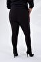 Plus Size Women's Zipper Detailed Leggings Black - 5