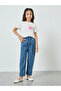Girls Elastic Waist Relaxed Fit Jeans - 2