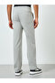 Men Grey Straight Leg Terry Tonal Embroidery Joggers - 5