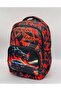 Boy's Primary School Bag Waterproof Fabric 3-Piece Set Primary School Bag Set Black Red - 5