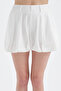 Women's Balloon Fit Lined Shorts with Elastic Back Belt Design - 4