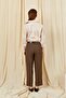 Women's Light Brown 3523 Pocket Look Double Fleece Belted Jogger Pants - 7