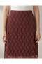 Women Burgundy A-Line Lace Midi Skirt - 5