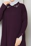 Women's Tulle Detailed Two-Piece Mercerized Knitwear Set with Trousers - 6