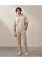 Men Beige Interlock Hooded Lounge T Shirt - 2