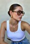 Aviator Black Nude Women's Sunglasses Uv400 - 3