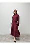 Serena Collar Detailed Burgundy Double Suit - 3