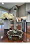 Decorative Crystal Stone Mirrored Single Towel Holder Napkin Holder Gold - 2
