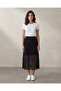 Women Black A-Line Lace Midi Skirt - 3