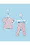 Infant Girls White And Pink Printed T Shirt With Leggings 3 Piece Set - 2