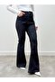 Spanish Style High Waist Dark Blue Trousers - 2
