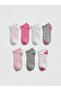 Patterned Girls' Trainer Socks 7 Pack