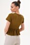 Women's Front Lace Detailed Wrinkled Blouse 260088 - - 5