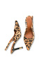 Mira Diva Women's Pointed Toe Open Back Thin Heeled Shoes 00124510 Leopard Feather - 3
