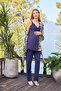 Women'S, 100% Viscose, Purple, Patterned and Lace Maternity 3-Piece Pajama Set - 2