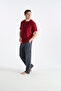 26Y Men's Burgundy Pajama Set - 2