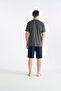 26Y Men's Anthracite Melange Shorts Set - 3
