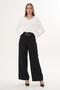 Women's Wide Leg Pants with Thick Belt Detail 260423 -