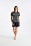 Licensed Women's Anthracite Melange Shorts Set 20194