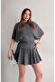 Boat Neck Bat Sleeve Belted Sweater - 4