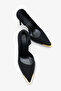 Pergy Women's Heeled Shoes - Black Snake - 3