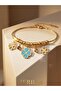 Blue Enamel Clover Charm Women's Vip Bracelet with Pendant - 5
