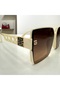 Premium Quality U400 Protection Polarized Glass Sunglasses with Cream Frame and Gold Detail - 4