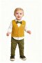 Mini gentleman bear knitted vest 3-piece set - 3