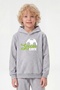 3-Piece Kangaroo Pocket Hooded Sweatshirt for Boys with Mixed Print Detail - 4