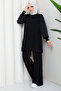 Women's Silk Kupra Pants and Double Mercerized Knitwear Set - 3