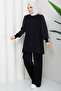 Women's Silk Kupra Pants and Double Mercerized Knitwear Set - 8