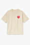 Oversize Unisex Wild at Heart Heart Printed T-Shirt
