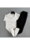 Men's Ottoman Fabric Summer Polo Collar T-Shirt and Pants Combination