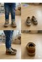 Genuine Leather Gray Sand Mustard Strapped Orthopedic Sports Shoes - 2
