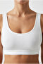 2-Pack Ribbed Bralette Bustier Stretchy Seamless Bra Daily Sports Crop Top - 2