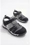 Boy's Black Velcro Sports Summer Sandals Breathable Mesh Fabric Non-Slip Sole Casual Shoes - 2