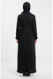Drawstring Waist Ribbed Hijab Dress 2227-05 Black - 5