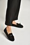 Y602347002 Black Suede Tasseled Women's Casual Shoes - 2