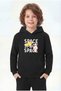 3-Piece Kangaroo Pocket Hooded Sweatshirt for Boys with Mixed Print Detail - 2