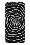 Huawei Y7 2018 Compatible Black and White Star Pattern Transparent Phone Case
