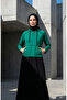 Hooded Kangaroo Pocket Dress 71042-04 Black - 3