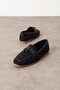 Padova Black Mini Stone Tasseled Wooden Bead Detailed Suede Loafer Ballerina Casual Shoes Stc1259 - 3
