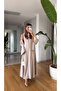 Women's Ecru Belted Jacket Dress Set - 3