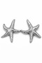 Women's White Color Steel Starfish Nail Earrings - 2